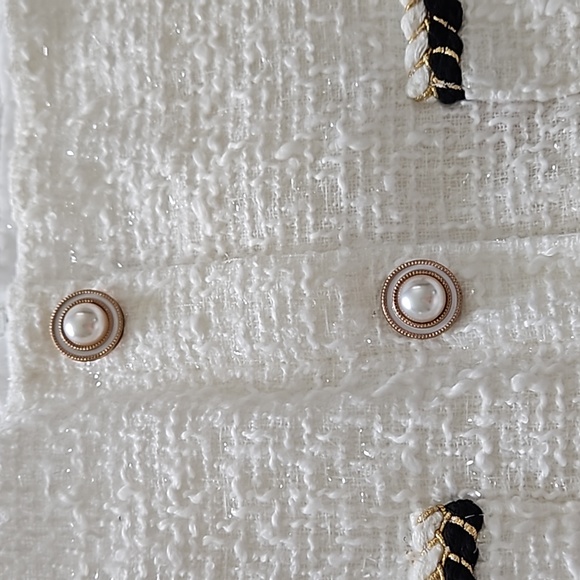 Shiny tweed A line midi skirt - Picture 3 of 10